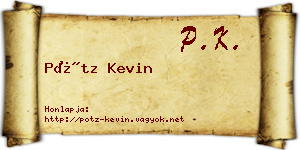 Pótz Kevin névjegykártya